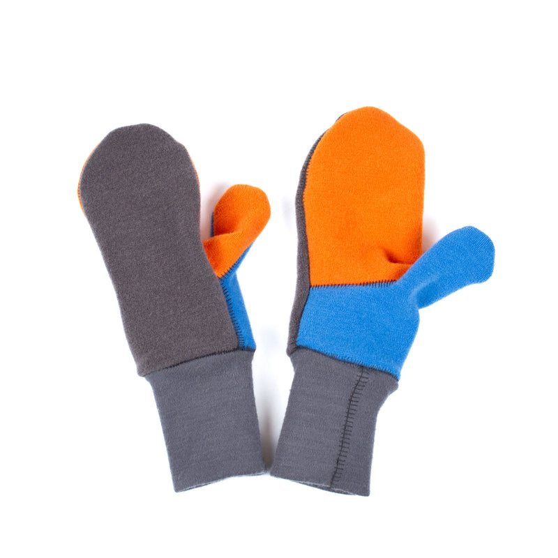 Felted Organic Merino Wool Mitts with Thumbs - Youth / Grown Ups