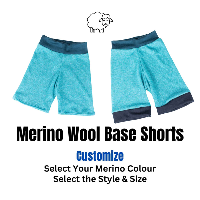 Custom Merino Wool Base Shorts - Kids