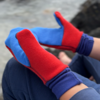 Felted Organic Merino Wool Mitts with Thumbs - Youth / Grown Ups