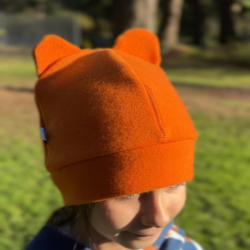 Felted Organic Merino Winter Bear Hat