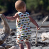 Baby & Toddler Organic Cotton Rompers - Handmade in Canada - Elephants