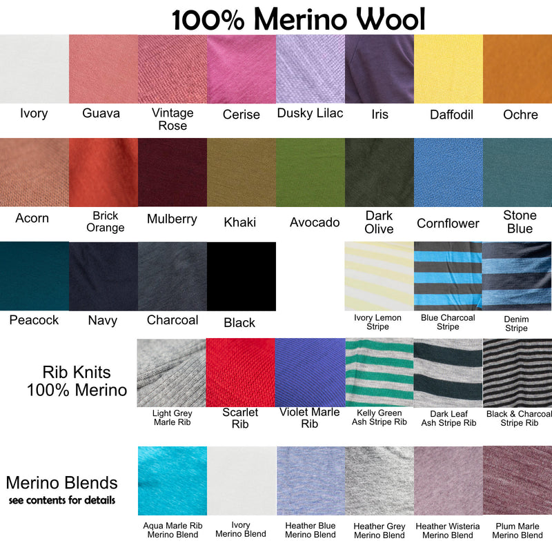 Custom Merino Wool Top - Base Layer Weight - Grown Ups